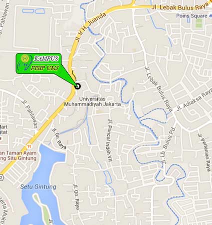 Campus Location Map Faculty of Social & Political Sciences University of Muhammadiyah Jkt Nomor